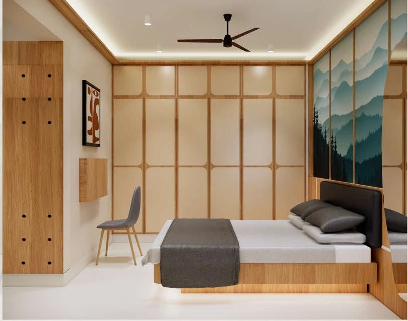 Bedroom — mural and study nook