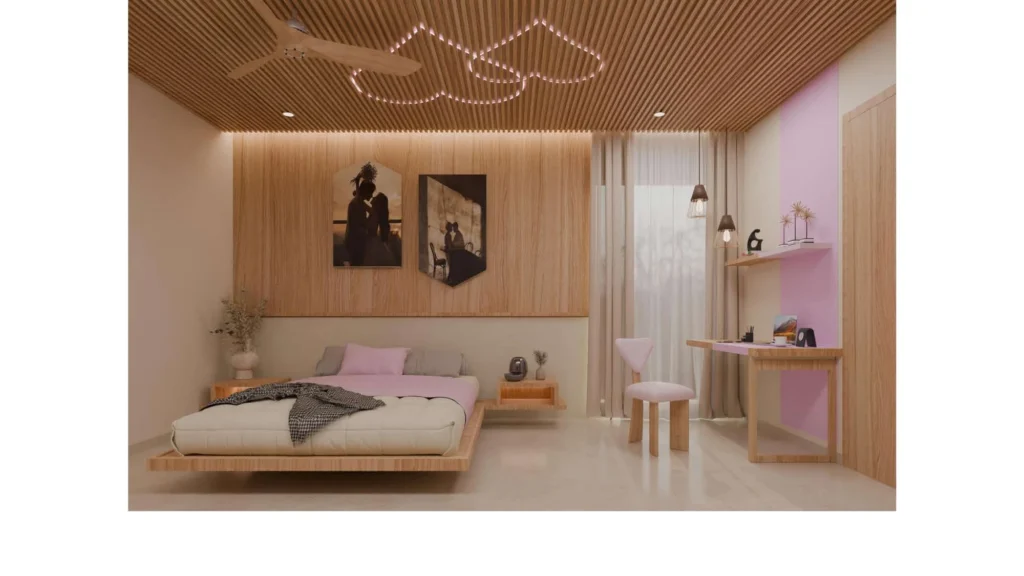Bedroom — study nook and wardrobe