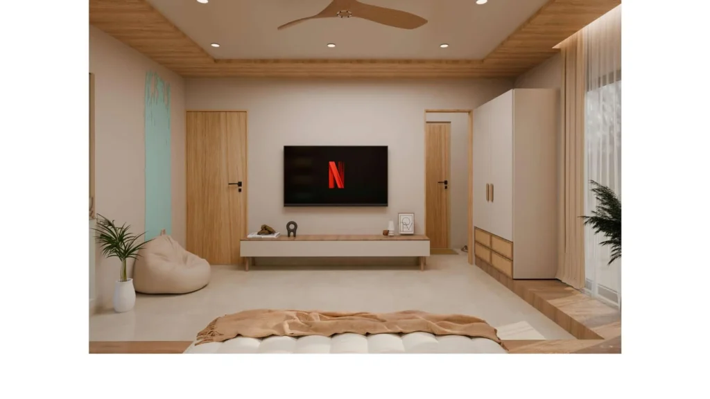Children’s room — media wall and play space