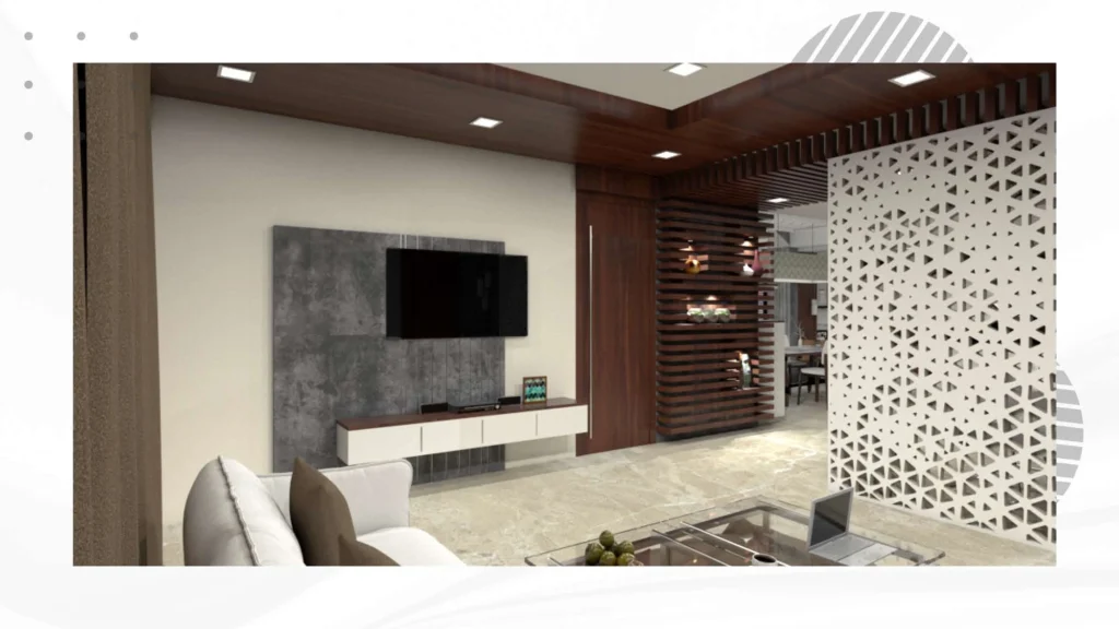 Living — media wall and lounge