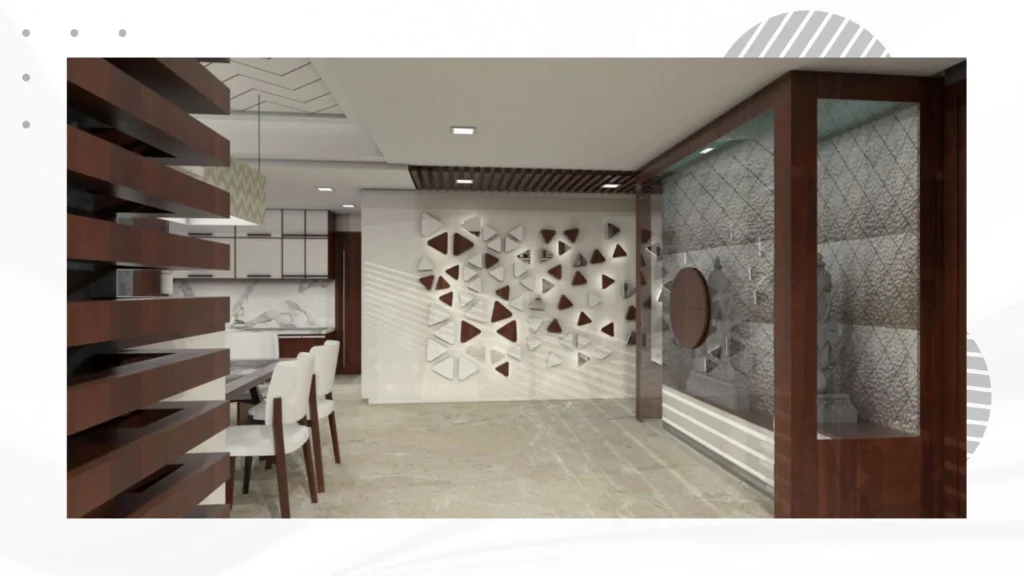 Living — jali screen and dining beyond