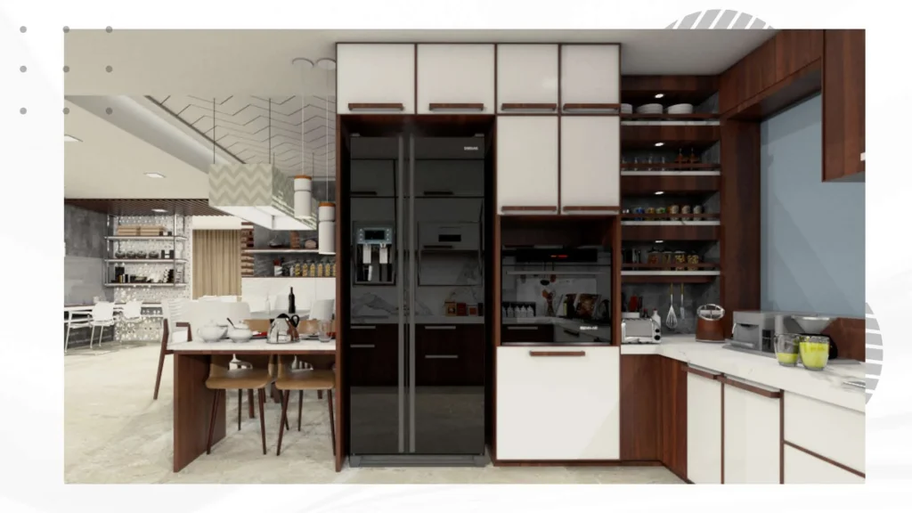 Kitchen — tall units and island