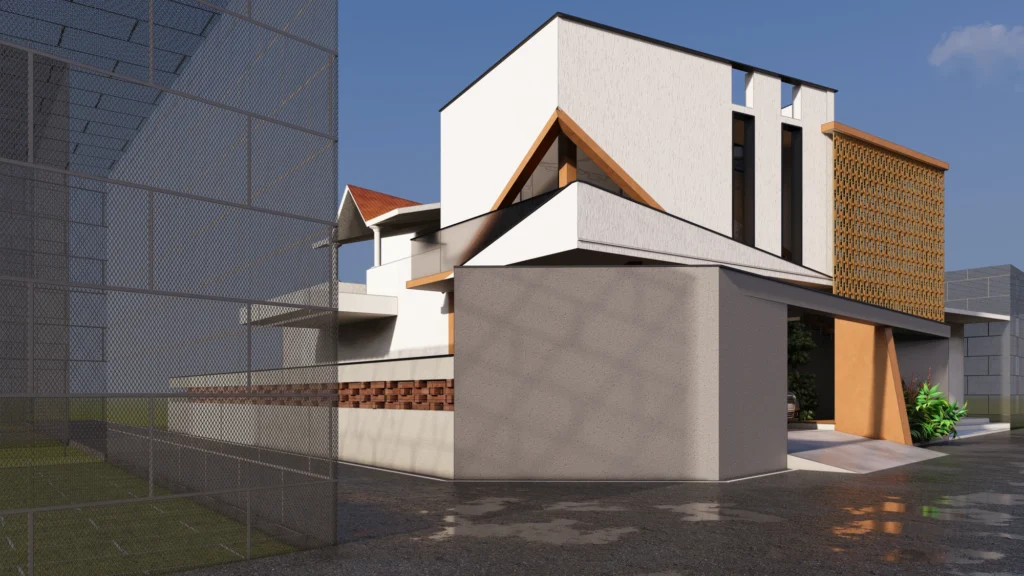 Approach along the street edge