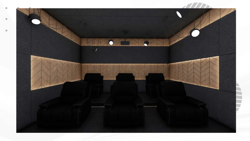 Home theatre — acoustic timber panels