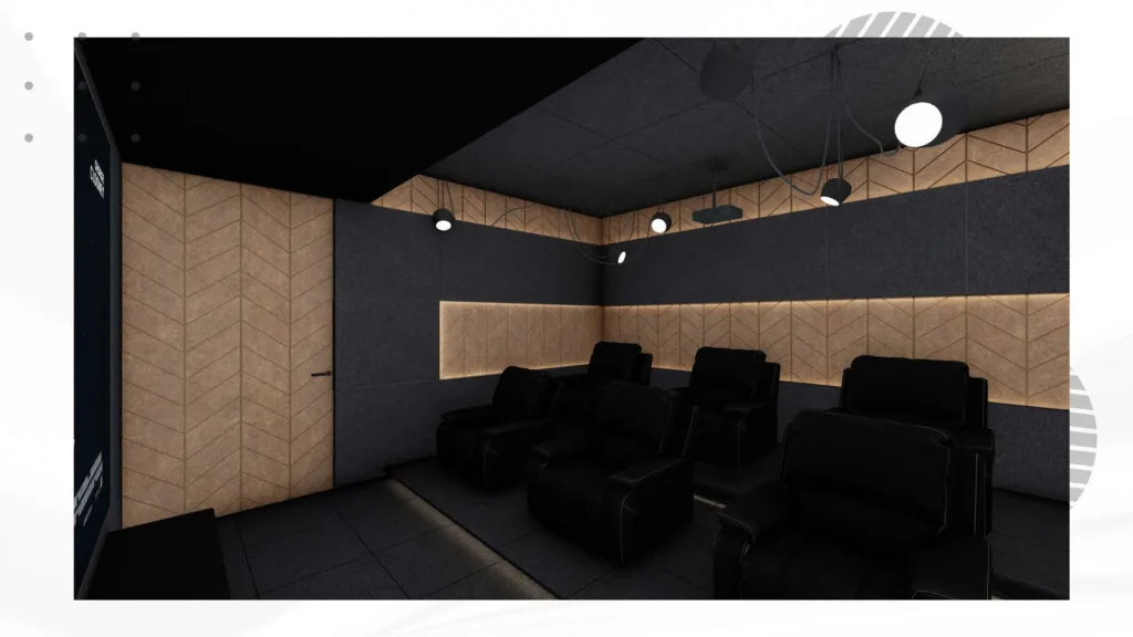 Home theatre — recessed lighting and seating